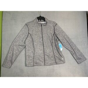 NWT Be Inspired Women's XL Full Zip Track Jacket Only 1 Pc! Heather Gray FullZip